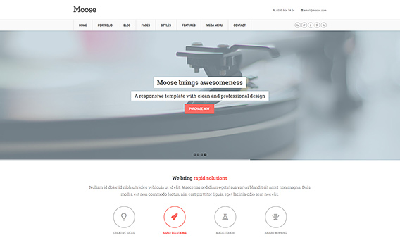 Moose Free Homepage PSD